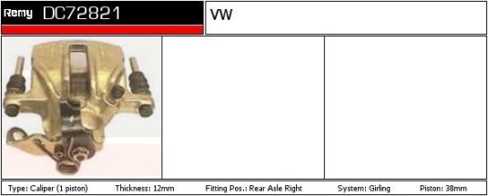 Bremsecaliper DELCO REMY DC72821