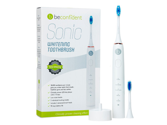 Beconfident Sonic Whitening elektrisk tannbørste hvit & roségull 1 stk. Beconfident Sonic Whitening elektrisk tannbørste hvit & roségull 1 stk.