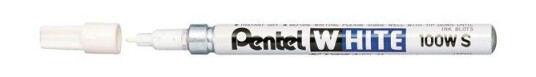 Pentel X100W-S Hvit marker 2.0mm Round Pentel X100W-S Hvit marker 2.0mm Round