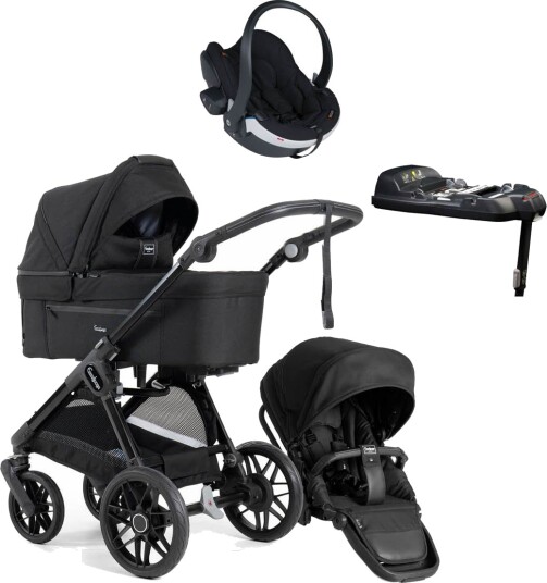 Emmaljunga Barnevognpakke Sento Pro Ergo Urban Black + Besafe iZi Go Modular X2 Ink. Base
