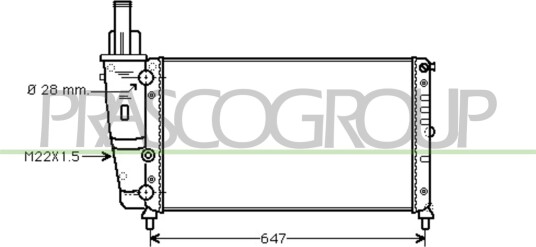 PRASCO FT132R003 Radiator motorkjøling