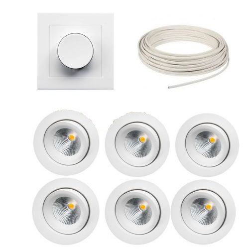 SG 7W DimToWarm IsoSafe Pakkeløsning med Dimmer/kabel og Appstyring