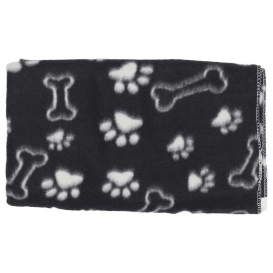 Companion Fleece Teppe Svart med Motiv   150x100cm