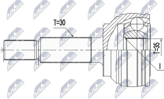 Nty Drivknute drivaksel NTY NPZ CH 034