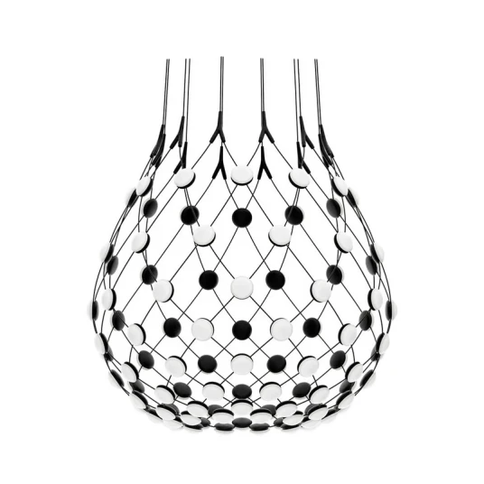 Luceplan Mesh Pendel Ø80xH60 Phase 3m Black