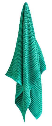 HAY Waffle badehåndkle 70 x 140 cm Emerald green