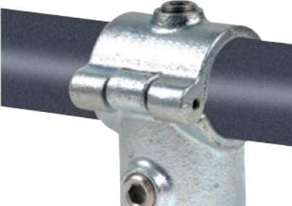 Galv. T-Samling Pipe Clamps T-Samling Med Muffe 33,7 Mm X 1"". Galv