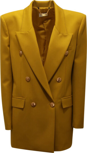 Elisabetta Franchi Dame Jakker Gul L,