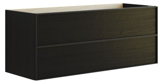 Dansani Inzo Alu-ramme Svart Servantskap 2 Skuff H48cm eik / 120cm Dobbel DA-M12-8050