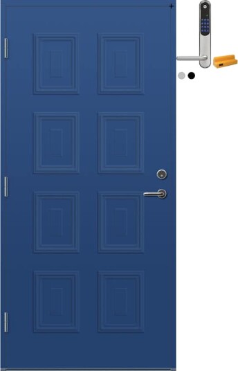 Ytterdør Bygg1 Fevik med Yale Doorman Classic Home Ytterdør Bygg1 Fevik med Yale Doorman Classic Home