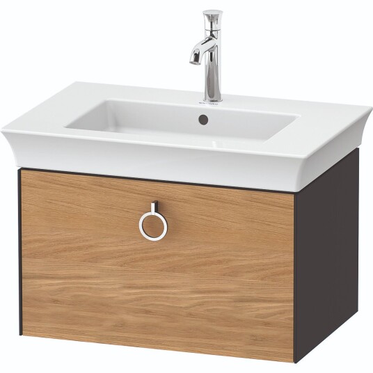 Duravit White Tulip Servantskap 1 skuff 68,4x45,8x41 cm Eik/Grafitt Høyglans