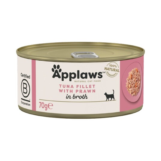 Applaws Kattemat I Buljong 6 X 70 G Tunfiskfilét & Reker Applaws Kattemat I Buljong 6 X 70 G Tunfiskfilét & Reker