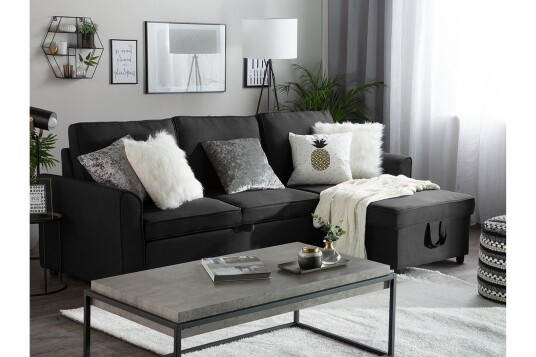 Nesna Hjørnesofa 228 cm Svart