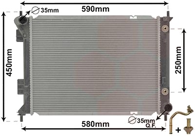 VAN WEZEL 82012709 Radiator motorkjøling VAN WEZEL 82012709 Radiator motorkjøling