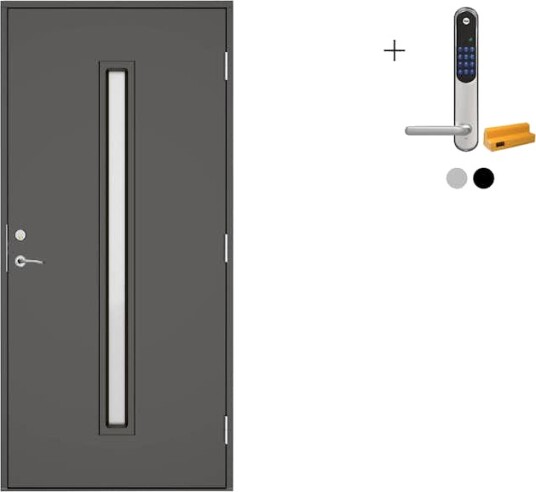 Ytterdør Swedoor Clever-Line+ Hamra med Yale Doorman Classic Home