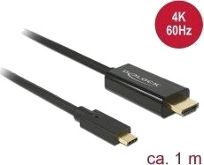 Delock Av Adapterkabel Usb Type C Han &Gt  Hdmi Han Dp Alt Mode 4K 60 Hz 1 M Sort