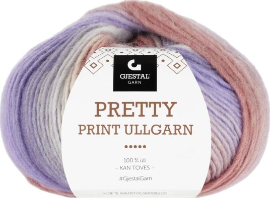 Gjestal Pretty Print Ullgarn 509 Lillafarget Gjestal Pretty Print Ullgarn 509 Lillafarget