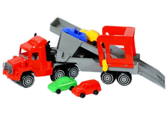 Plasto Biltransport med 4 Biler Plasto Biltransport med 4 Biler