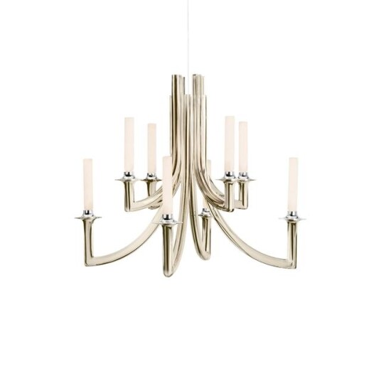Kartell KHAN METAL Lysekrone Polert Champagne