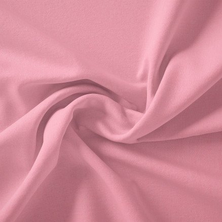 Stoffabrics Swan Solid Bomullslerret Stoff 150cm 403 Rosa 50cm