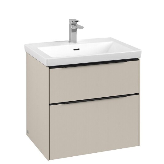 Villeroy & Boch  Subway 3.0 Servantskap m/2 skuffer 622x576x478 mm Lys Grå Matt