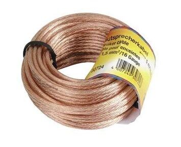 Hama Speaker Cable 2x1,5 mm2 - 10m - Transparent Hama Speaker Cable 2x1,5 mm2 - 10m - Transparent
