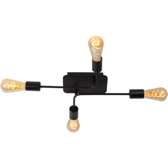 Lucide Lester Taklampe 4xE27 Sort - 91839