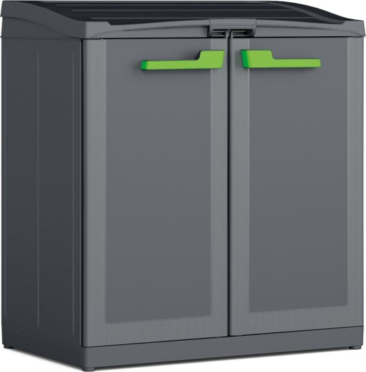 Keter Kildesorteringsskap Moby Compact Recycling System grå 100 cm
