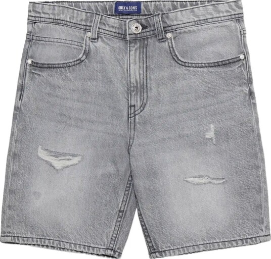 ONLY & SONS Osjedge Ram Lg Dest 4197 Pim Dnm Shorts Grey 128