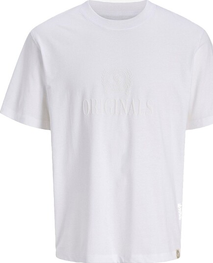 Jack & Jones T skjorte Jorfrederiksberg Monogram Tee Ss Cn Hvit