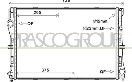 PRASCO ME442R001 Radiator motorkjøling