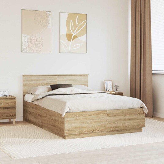 Sengestamme Sonoma eik 160 x 200 cm Konstruert tre