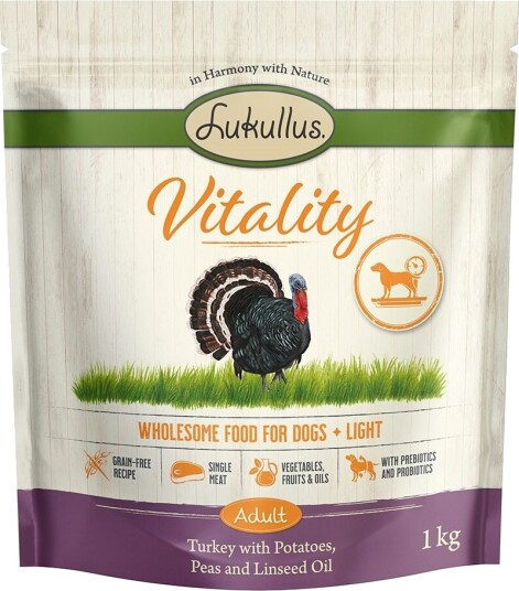Lukullus Vitality Light Kornfri Tørrfôr 1kg