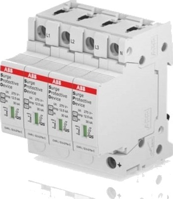 Abb Overspenningsvern 4P T1 T2 12,5kA OVR T1-T2 Abb Overspenningsvern 4P T1 T2 12,5kA OVR T1-T2