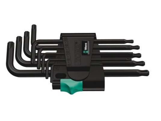 Wera L-Torx Skrujernsett TX8 9 Deler med BlackLaser og 72 mm Lengde