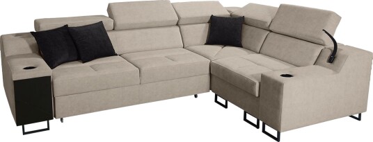 4 seters Sovesofa Høyre Beige