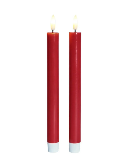 Sirius Home Sille Lak Taper 2 Pak Set - Red - H:20CM