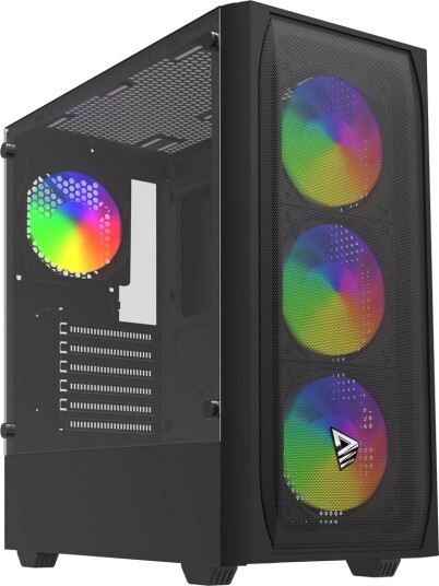 Savio Noctis Flow RGB Cube Midi Tower ATX Sort Savio Noctis Flow RGB Cube Midi Tower ATX Sort