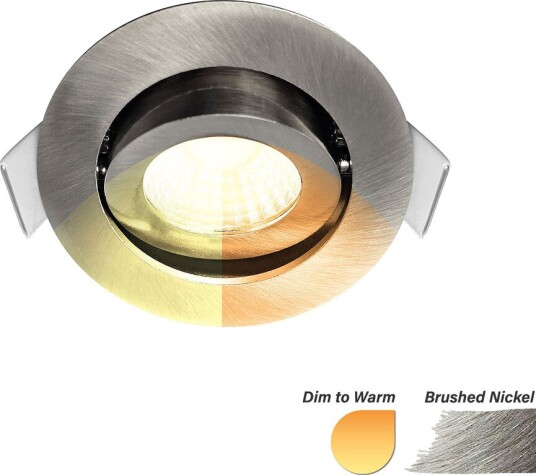 EcoDim ED-10059 LED-downlight Ø55 mm dim to warm nikkel