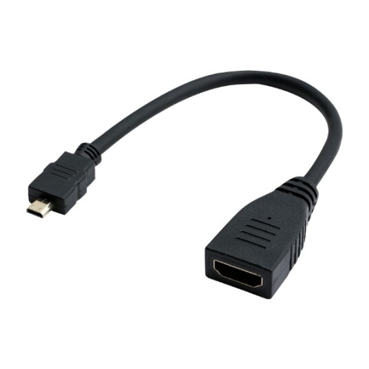 Eletra HDMI F   HDMI Micro M 20Cm adapter svart