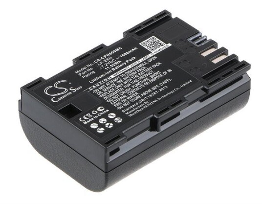 Canon EOS 7D Mark II batteri (1600 mAh 7.2 V) Canon EOS 7D Mark II batteri (1600 mAh 7.2 V)