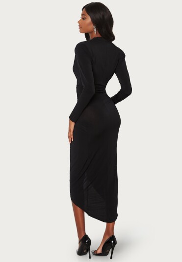Long Sleeve Rouch Dress Long Sleeve Rouch Dress