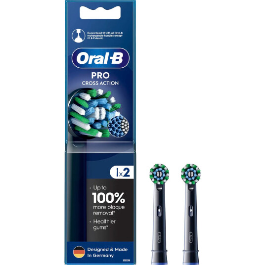 Oral B Black PRO CrossAction tannbørstehoder 2 pcs.