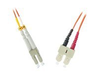 MicroConnect OM1 1m Fiberoptisk Nettverkskabel LC/SC Multimodus Oransje