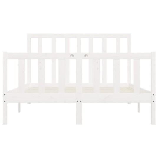 vidaXL Sengeramme hvit heltre 140x200 cm