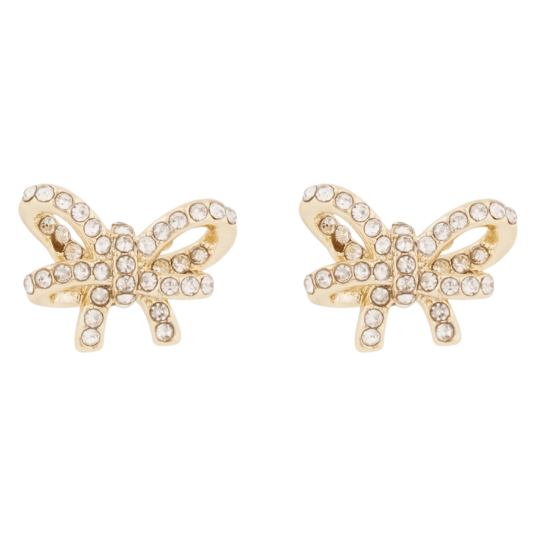 Snö Of Sweden Ribbon Small Crystal Ear Gold Clear Onesize