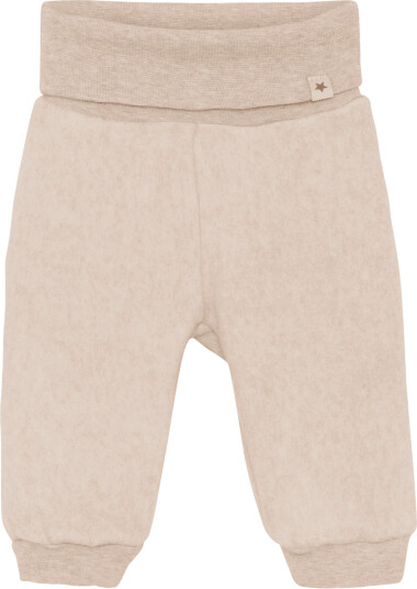 Huttelihut bukse i bomullsfleece, Camel Melange (110) 110