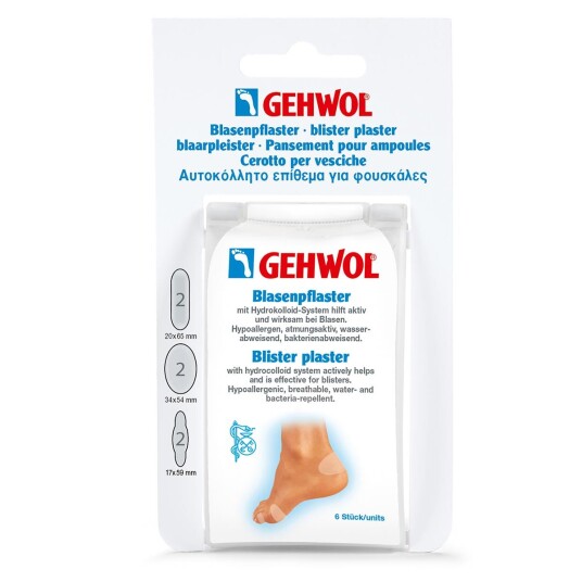 Gehwol Blister Plaster, Assorterte størrelser, 6 stk.