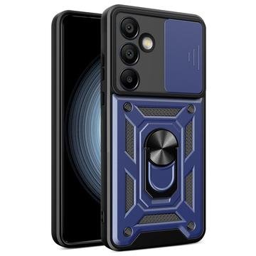 Samsung Galaxy S24 FE Hybrid-deksel med Roterende Ring med Kameraskjold Blå