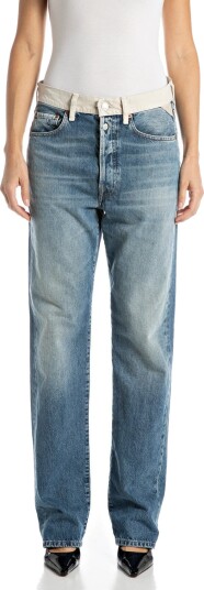 Replay W9Z1 Straight 9Z1 Eco Plus Sustainable Denim Trousers   Blue   28 x 34